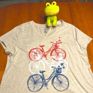 Sonoma Bicycle Graphic Beige Tee Shirt XL